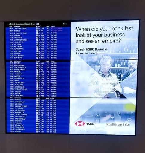 Digital Airport Advertising Example 5