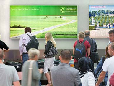 Abu Dhabi Airport Baggage Claim Area Advertising