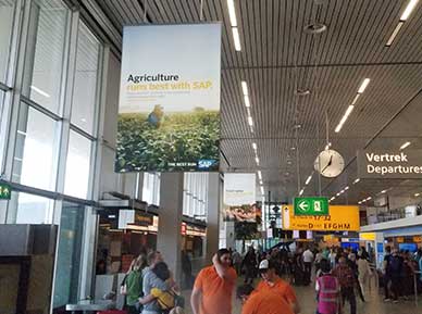 Amsterdam Airport Overhead Banner Advertising