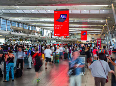 Auckland Airport Digital Spectacular Advertising