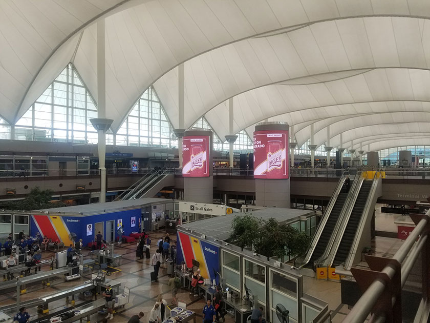DEN Airport Advertising: Digital Main TSA Area