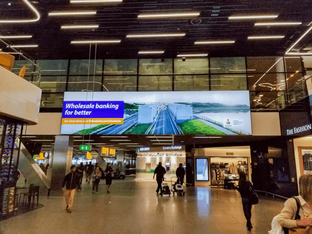 Amsterdam Airport Ams Advertising Tension Fabric Display A1