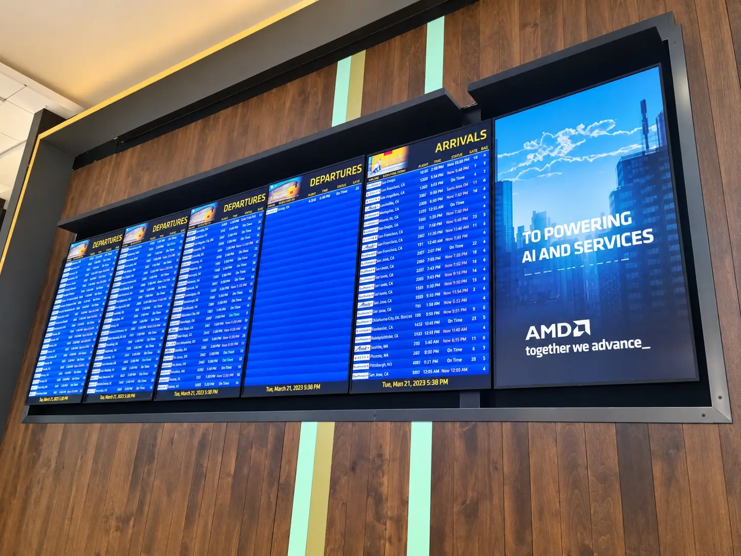 AMD advertising in Austin-Bergstrom International Airport (AUS).